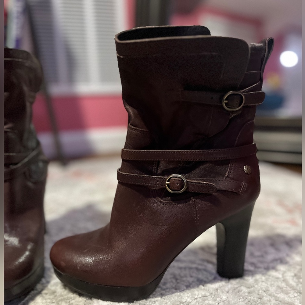 UGG High Heeled Cozy Moto Boots